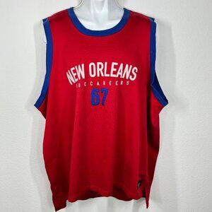 ABA New Orleans Buccaneers Basketball Jersey 2XL Reebok Hardwood Classics Red